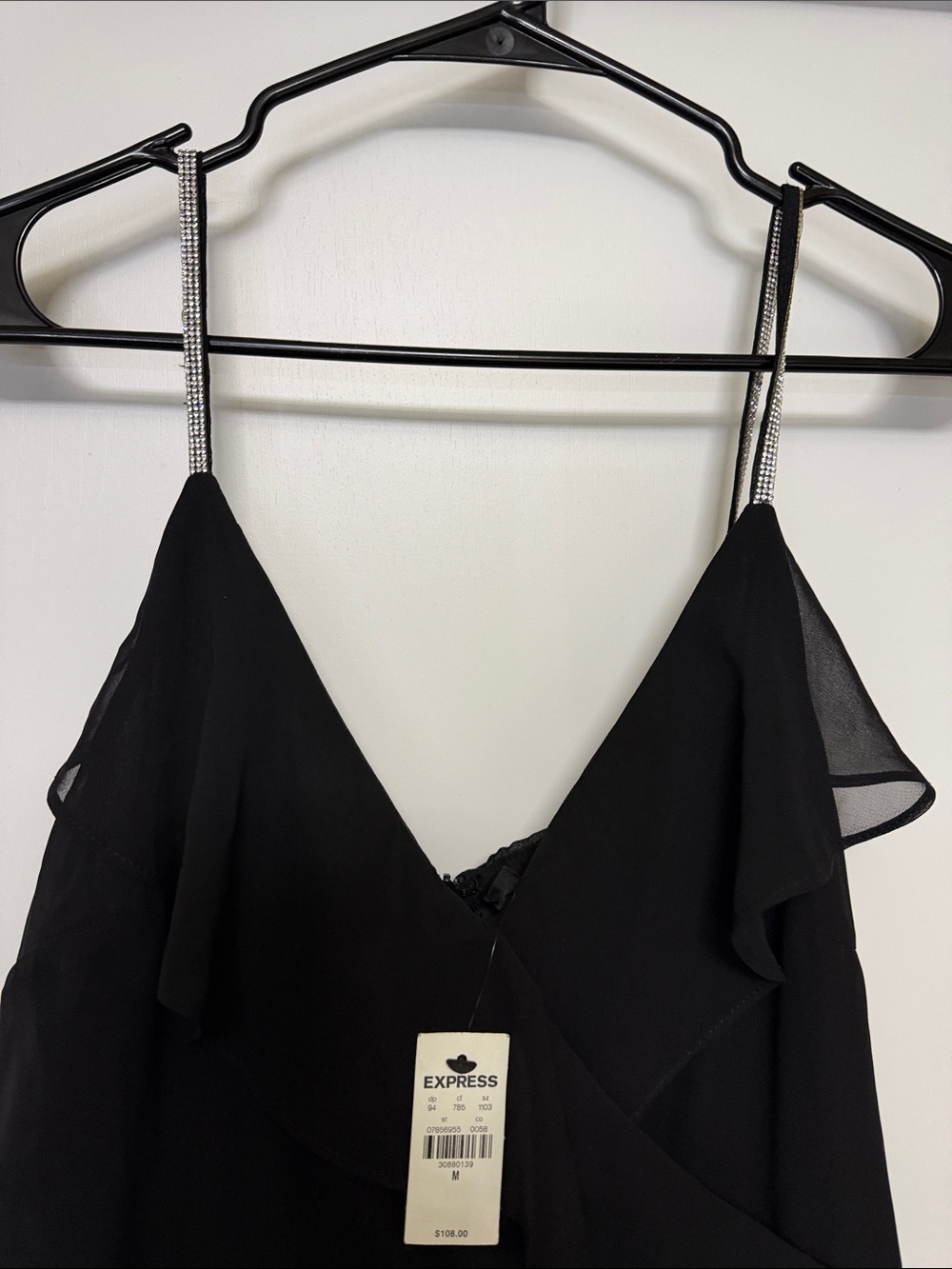 Express Black High-Low Ruffle Evening Dress - Picture 4 of 7